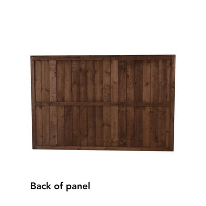 Forest Pressure Treated Closeboard Fence Panel 6ft x 4ft (1.83m x 1.22m) Brown - Pack of 4