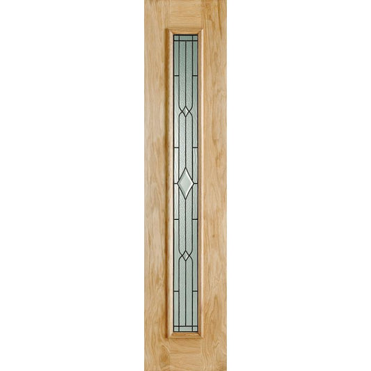 Oak External Sidelight - RM1S Lead DG 2057 x 457mm OSLL