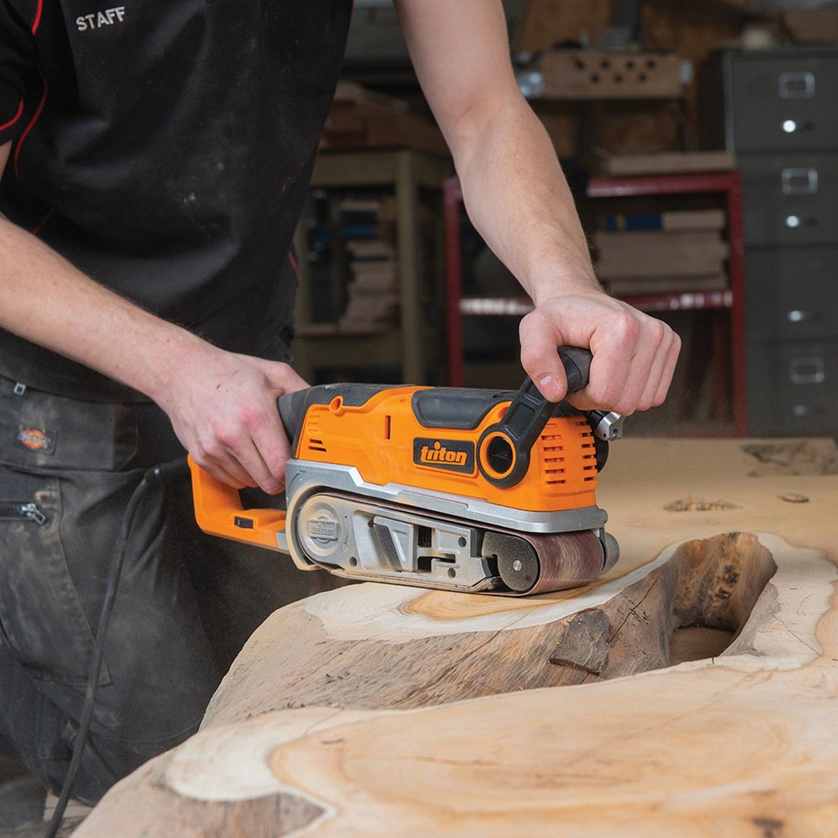 Triton 1200W Belt Sander 75mm