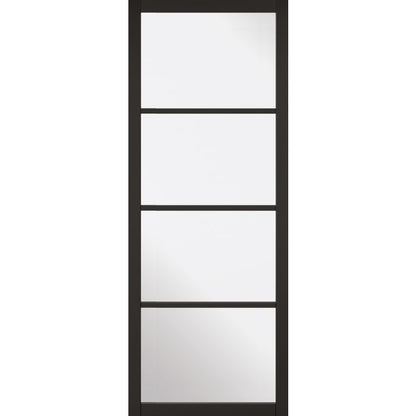 LPD Soho 4L Glazed Internal Door 1981 x 838mm Black Primed