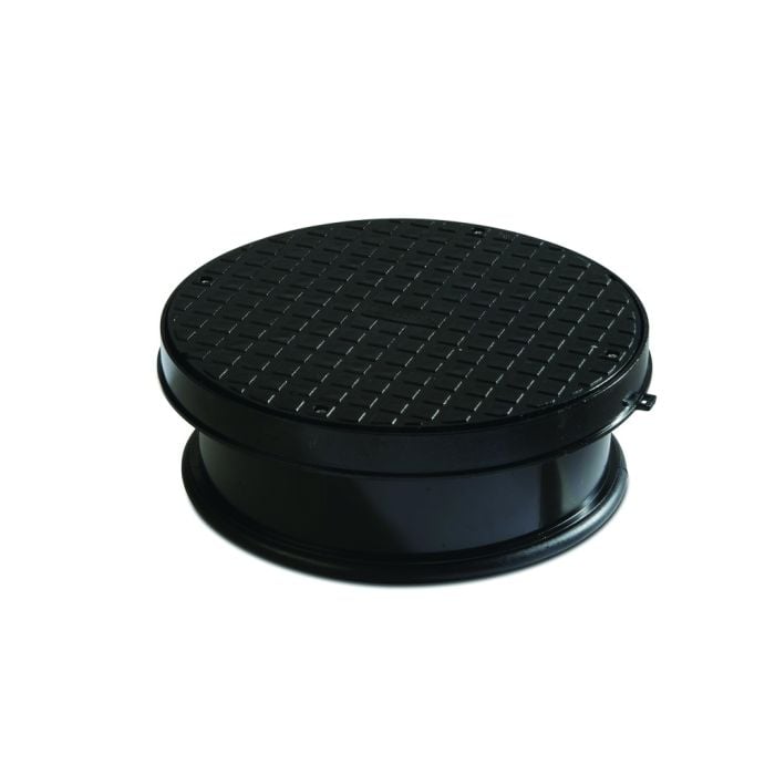 Polypipe 320mm Round PVC Cover & Frame - Black - UG501