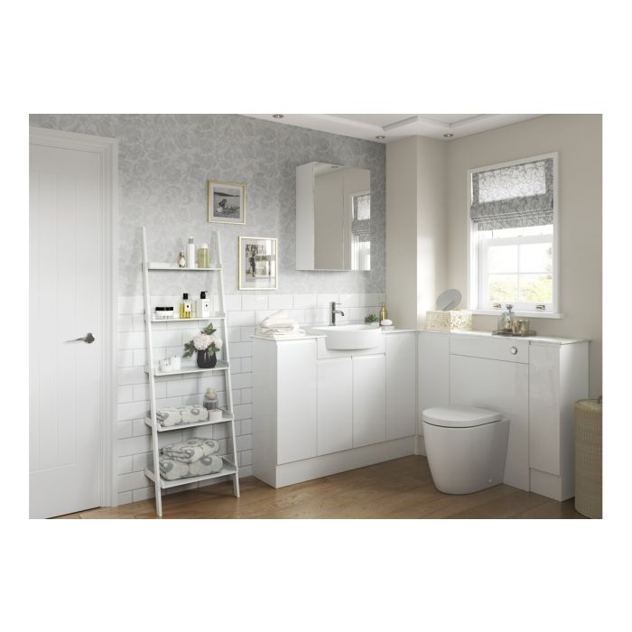Stockton Base End Panel H900 x W600mm - White Gloss