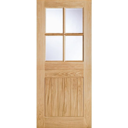 Cottage Oak External Door - Stable 4L Clr DG 1981 x 762mm OSTA4L30