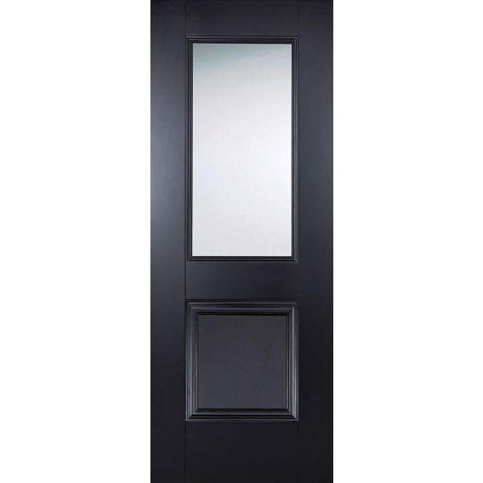 LPD Arnhem 1P 1L Glazed Internal Door 1981 x 686mm Black Primed Plus