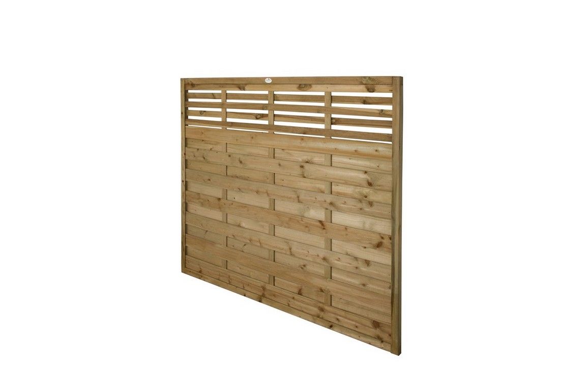 Forest Decorative Kyoto Fence Panel 1.8mtr x 1.5mtr - Treated Timber (Pack of 3)