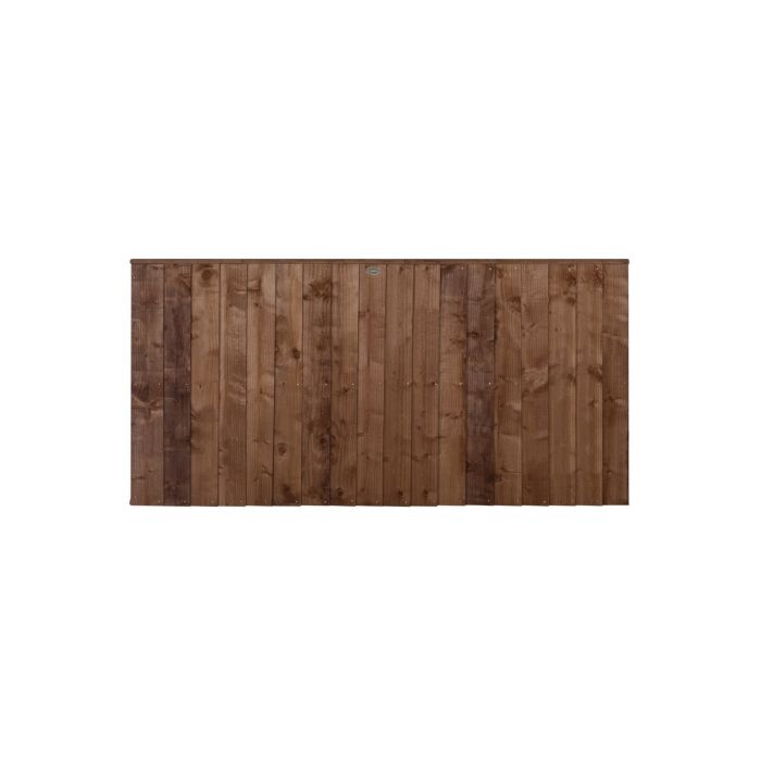 Forest Pressure Treated Closeboard Fence Panel 6ft x 3ft (1.83m x 0.92m) Brown - Pack of 3
