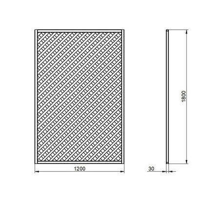 Forest Rosemore Lattice 180 x 120cm Treated Timber (Pack of 4)