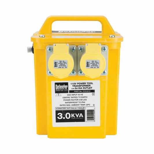 Defender Transformer - 3KVA 110V - Yellow