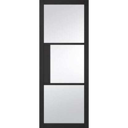 LPD Tribeca Clear Glazed 3L Door 1981 x 762mm Primed Plus Black