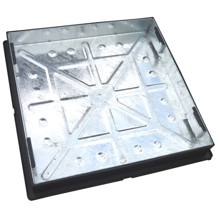 EJ 10tn Block Paviour Manhole Cover with Poly Frame 600 x 600 x 80mm