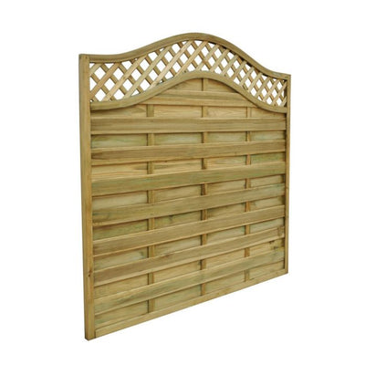 Forest Decorative Europa Prague Fence Panel 1.8m x 1.8m Treated Timber (Pack of 3)