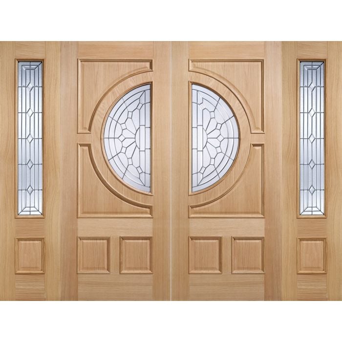 LPD Empress Zinc Clear Bevelled Glazed External Door 1981 x 762mm Unfinished Oak