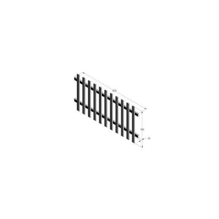Forest Ultima Pale Picket Fence Panel 6ft x 3ft (1.83m x 0.9m) Treated Timber (Pack of 3)
