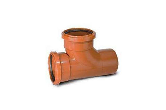 Polypipe 160mm Equal Junction Double Socket 87.5deg - Terracotta - UG624