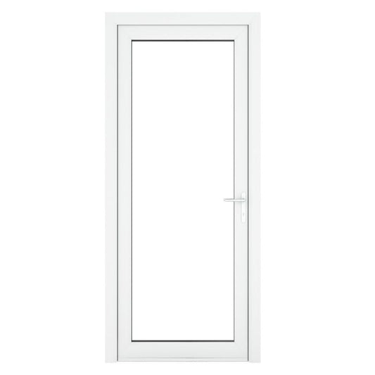 Crystal Triple Glazed Door Full Glass (Left Hand) 890 x 2090mm Clear - White
