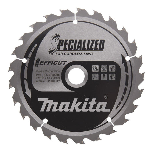 Makita Efficut TCT Circular Saw Blade 25T 165 x 20 x 1.4mm