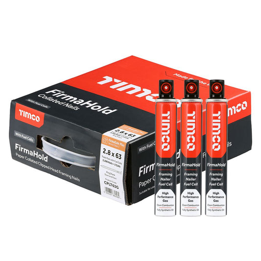 FirmaHold Ring Shank Firmagalv+ Nails & 3 Fuel Cells 2.8 x 63 (Box of 3300)