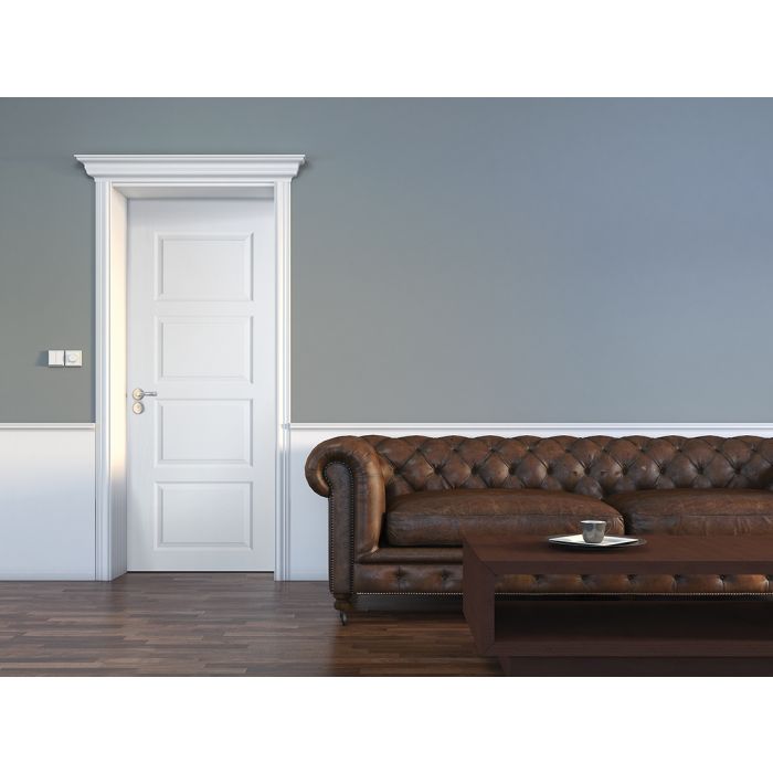 Contemporary Solid Core Internal Door - Primed - 4P 1981 x 686mm White WFCON4P27
