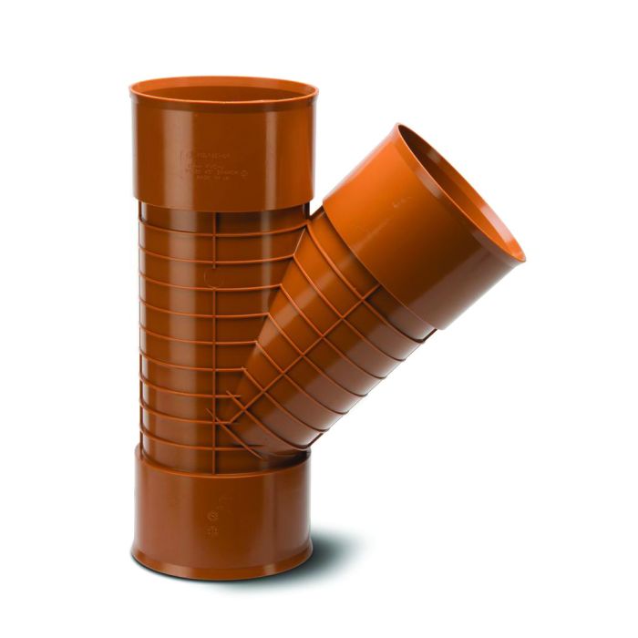 PolySewer Equal Junction - 150mm x 45deg - Terracotta - PS605 (Inc Seal)