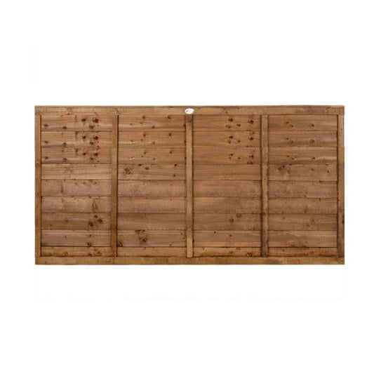 Forest Pressure Treated Superlap Fence Panel 6ft x 3ft (1.83m x 0.91m) Brown - Pack of 3