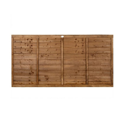 Forest Pressure Treated Superlap Fence Panel 6ft x 3ft (1.83m x 0.91m) Brown - Pack of 4