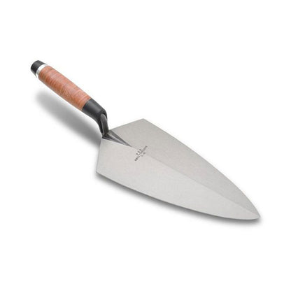 Marshalltown Philadelphia Pattern Brick Trowel with Leather Handle 11" - Steel
