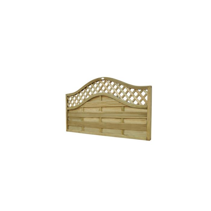 Forest Decorative Europa Prague Fence Panel 1.8m x 1.2m Treated Timber (Pack of 4)