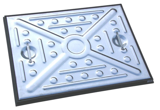 Pedestrian Galvanised Manhole Cover - 600 x 450mm