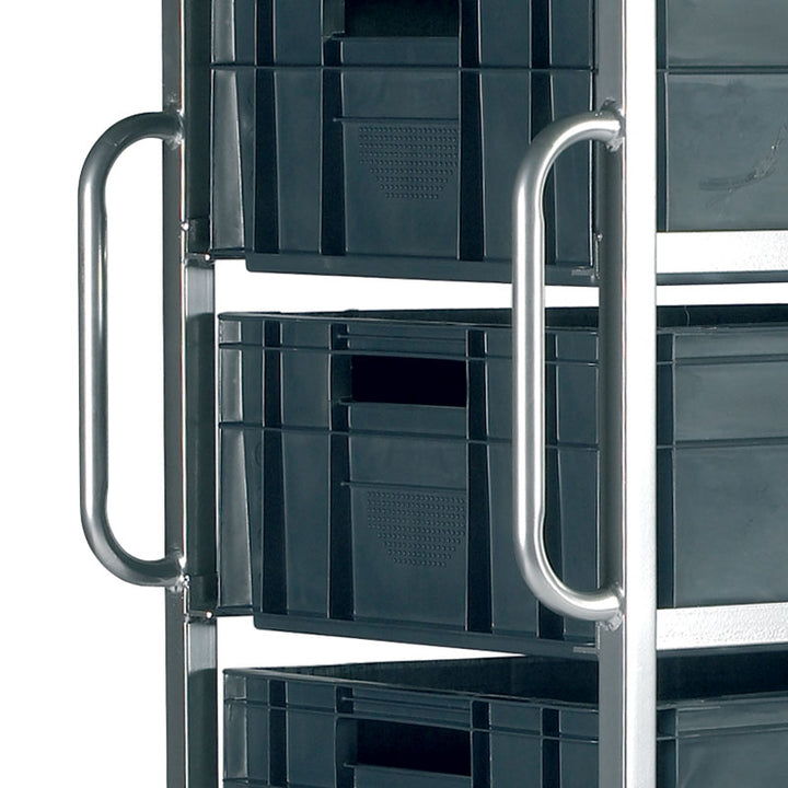 8 Tier Trolley - Braked with 8 x 22 Litre Euro Containers