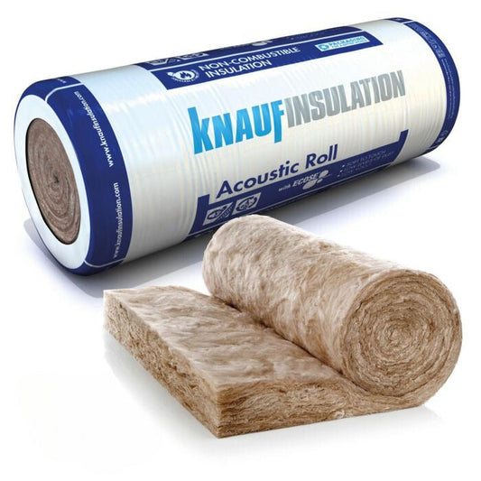 Knauf Acoustic Roll Insulation 100mm x (2x600mm) x 10.3m (12.36m2)