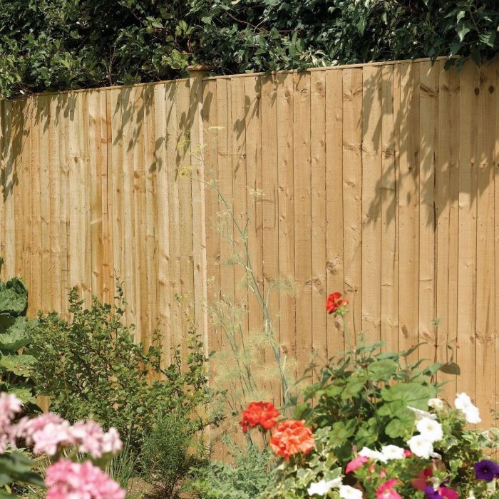 Rowlinson Vertical Board Panel 6ft x 4ft - Natural Timber Finish (Pack of 3)