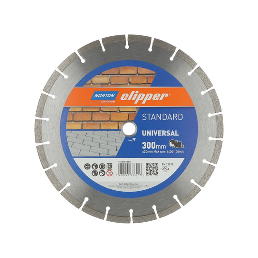 Norton Clipper Diamond Blade for Bricks/Blocks 300 x 20mm Blue