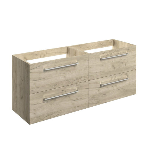 Helston Wall Hung 2 Drawer Basin Unit Run (No Top) 1180mm - Oak