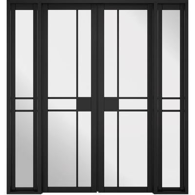LPD Greenwich W6 Glazed Internal Room Divider Set 2031 x 1904mm Black Primed