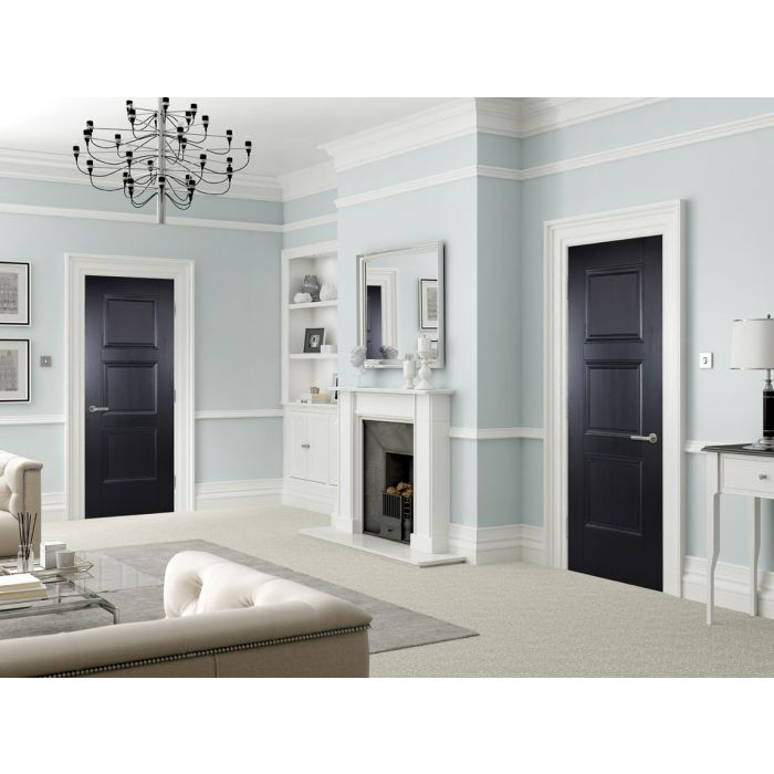 LPD Amsterdam 3P Internal Door 1981 x 838mm Black Primed Plus