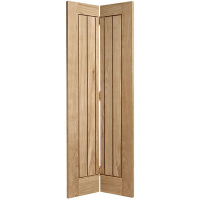 Mexicano Solid Core Internal Bifold Door - Unfinished - 1981 x 762mm Oak BFOMEX30