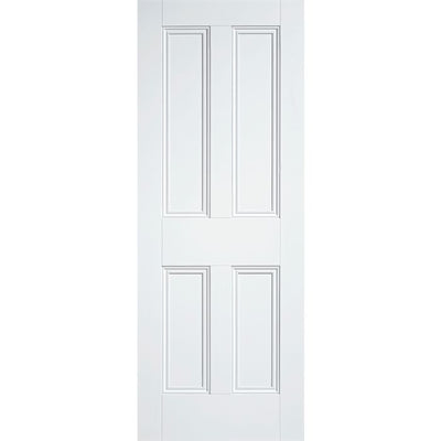 Nostalgia Solid Core Internal Door - Primed - 4P Bolectional Moulds 1981 x 838mm White WFNOS4P33