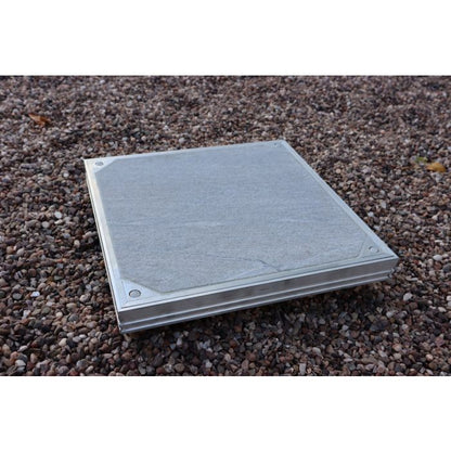 Aluminium Recessed Sealed Manhole Cover (Round to Square) 450mm
