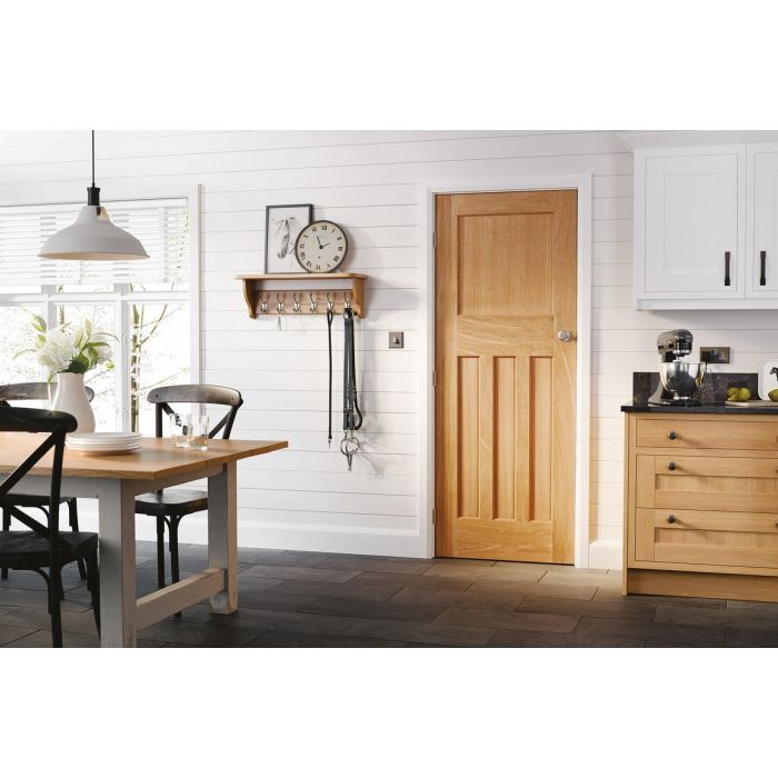 DX Solid Core Internal Fire Door - Unfinished - DX 30's Style 2032 x 813mm Oak PPDX32OAKFC