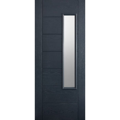 Newbury GRP External Door - Frosted DG 2032 x 813mm Grey GRPNEWGRE32