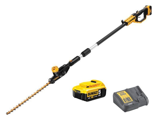 DeWalt DCMPH566P1-GB XR Pole Hedge Trimmer 18V 1 x 5.0Ah Li-ion