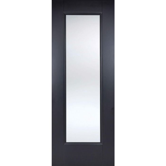 LPD Eindhoven 1L Glazed Internal Door 1981 x 686mm Black Primed Plus