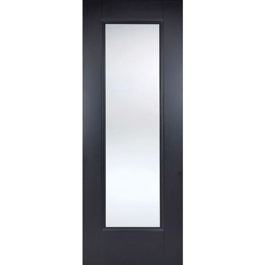 LPD Eindhoven 1L Glazed Internal Door 1981 x 838mm Black Primed Plus