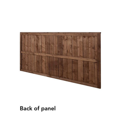 Forest Pressure Treated Closeboard Fence Panel 6ft x 3ft (1.83m x 0.92m) Brown - Pack of 4
