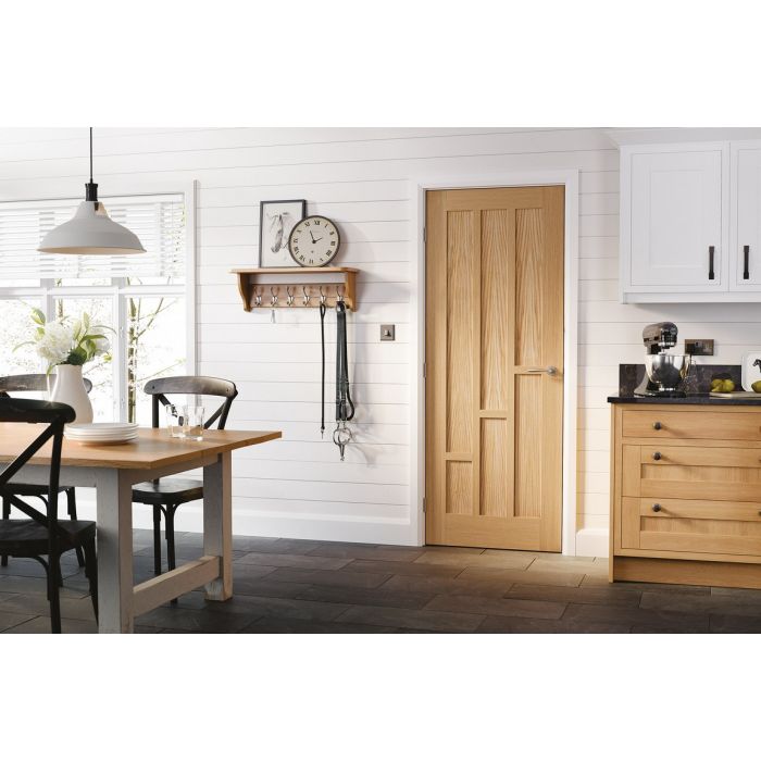 Coventry Solid Core Internal Door - Unfinished - 6P 1981 x 838mm Oak COVOAK33