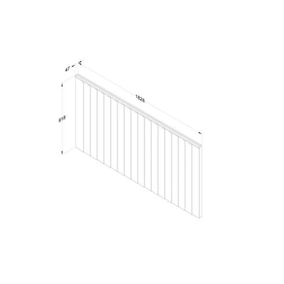 Forest Pressure Treated Closeboard Fence Panel 6ft x 3ft (1.83m x 0.92m) Brown - Pack of 3
