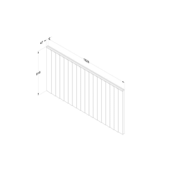 Forest Pressure Treated Closeboard Fence Panel 6ft x 3ft (1.83m x 0.92m) Brown - Pack of 4