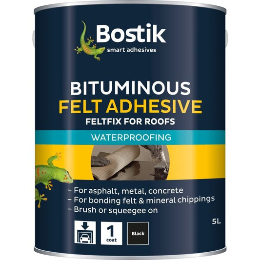 Cementone Feltfix Bitumen Roof Felt Adhesive 5ltr - Black