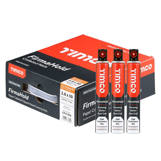 FirmaHold Ring Shank Firmagalv+ Nails & 3 Fuel Cells 2.8 x 50 (Box of 3300)