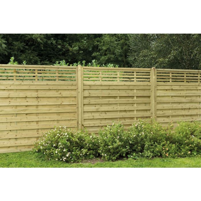Forest Decorative Kyoto Fence Panel 1.8m x 1.8m Treated Timber (Pack of 3)